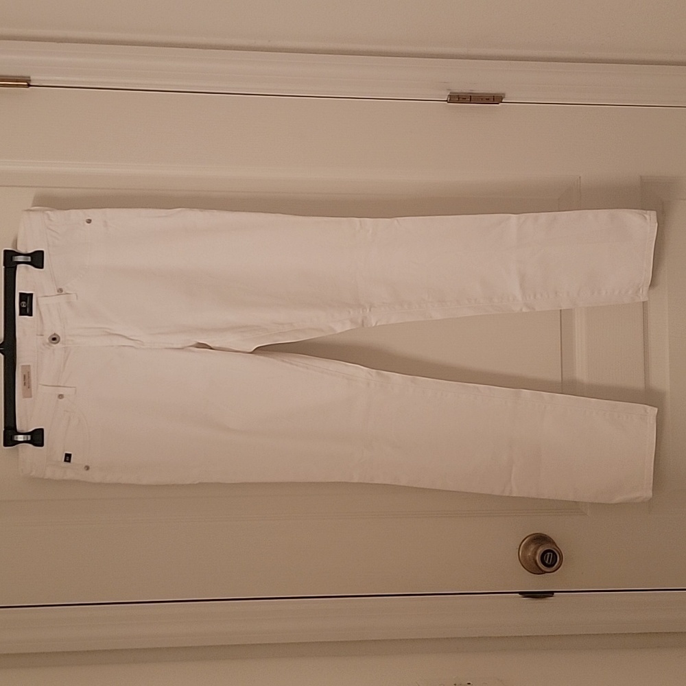 AG Adriano Goldschmeid The Prima Cigarette Leg Jeans, White, Size 30R, EUC